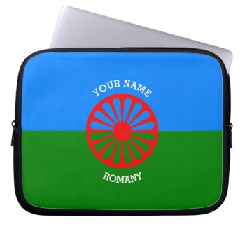 Personalized Official Romany Gypsy Travellers Flag Laptop Sleeve by customizedgifts at Zazzle
