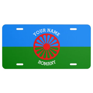 Personalized Official Romany gypsy travellers flag License Plate