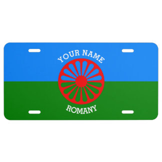 Personalized Official Romany gypsy travellers flag License Plate
