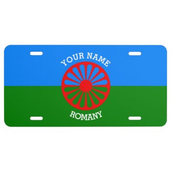 Personalized Official Romany Gypsy Travellers Flag License Plate by customizedgifts at Zazzle