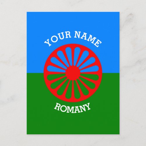 Personalized Official Romany gypsy travellers flag Postcard