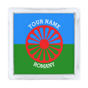 Personalized Official Romany gypsy travellers flag Silver Finish Lapel Pin