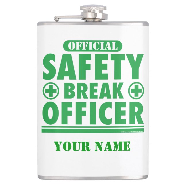 Personalized Official Safety Break Officer Flask (Front)