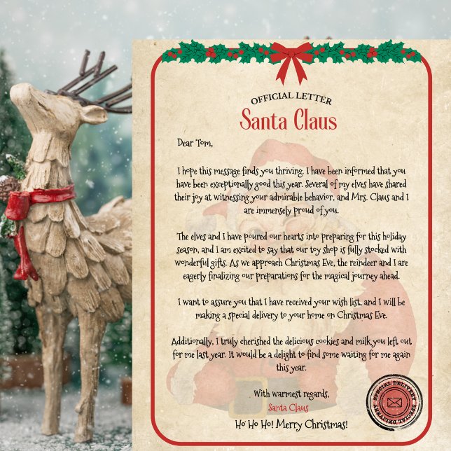 Personalized Official Santa Letter for Kids (Creator Uploaded)