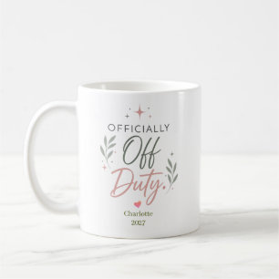 Personalized Officially Off Duty Retirement Gift Coffee Mug