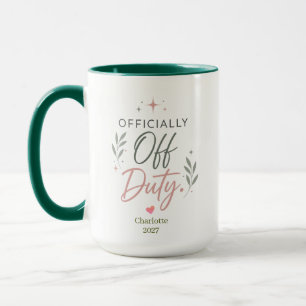 Personalized Officially Off Duty Retirement Gift Mug