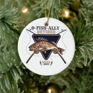 Personalized Ofishally Retired Funny Retirement Ceramic Ornament