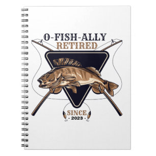 Personalized Ofishally Retired Funny Retirement Notebook