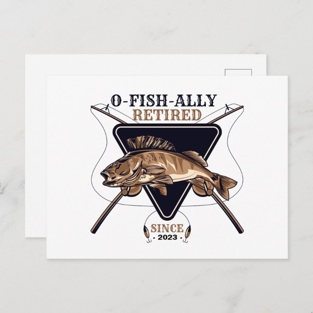 Personalized Ofishally Retired Funny Retirement Postcard (Front/Back)