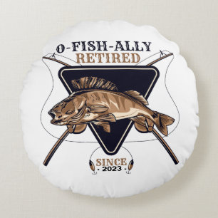 Personalized Ofishally Retired Funny Retirement Round Pillow