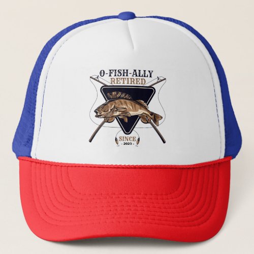 Personalized Ofishally Retired Funny Retirement Trucker Hat