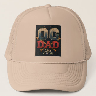 Personalized OG Dad Vintage Baseball Father's Day Trucker Hat
