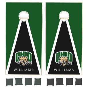 Personalized Ohio Bobcat Logo Cornhole Set