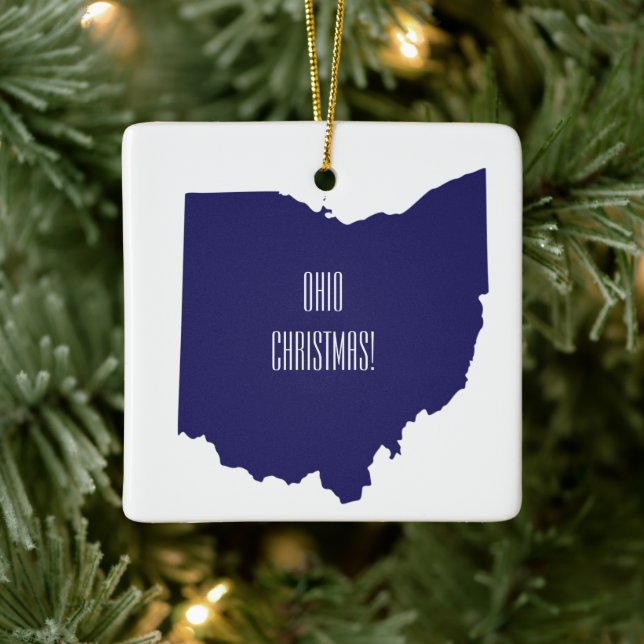 Personalized Ohio Christmas Ornament (Tree)