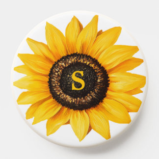 Personalized Oil-Painted Sunflower PopSocket