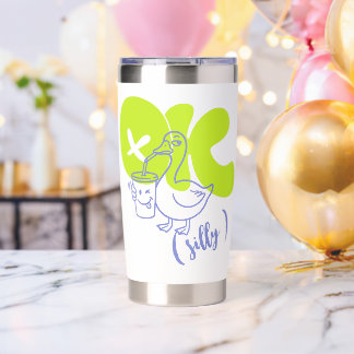 Personalized OK Silly Goose Water Bottle Insulated Tumbler
