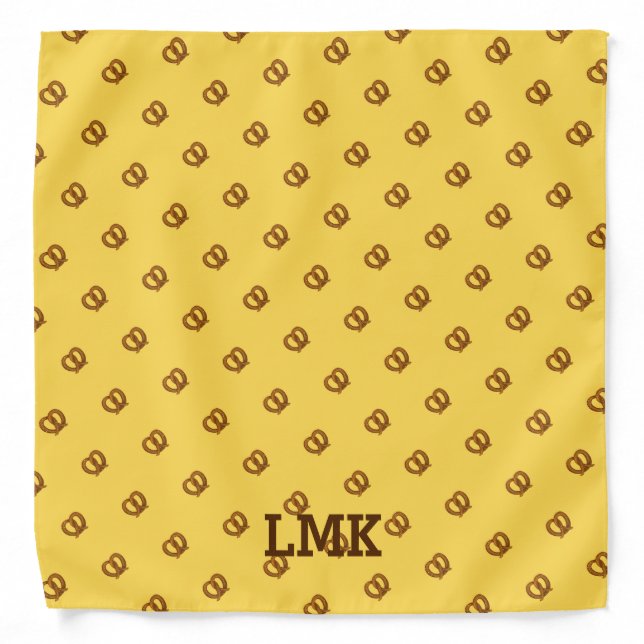 Personalized Oktoberfest Fall Festival Pretzel  Bandana (Front)