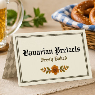 Personalized Oktoberfest Folded Place Card