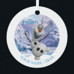 Personalized Olaf Snowflake Background Metal Ornament<br><div class="desc">Add a touch of Frozen magic to your holiday décor with this personalized Olaf metal ornament! Featuring Olaf against a whimsical snowflake background, this festive design captures the joy and warmth of winter. Customize it with a name or special message to create a unique keepsake or a thoughtful gift for...</div>