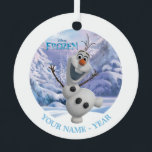 Personalized Olaf Snowflake Background Metal Ornament<br><div class="desc">Add a touch of Frozen magic to your holiday décor with this personalized Olaf metal ornament! Featuring Olaf against a whimsical snowflake background, this festive design captures the joy and warmth of winter. Customize it with a name or special message to create a unique keepsake or a thoughtful gift for...</div>