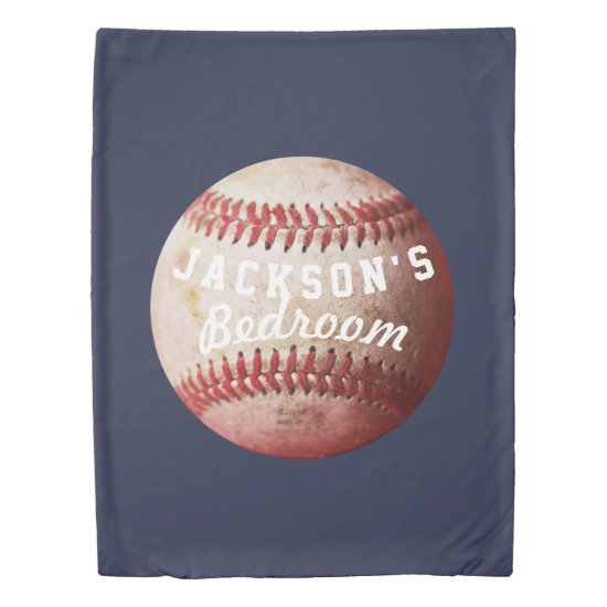 Personalized Old Baseball Custom Color Duvet Cover