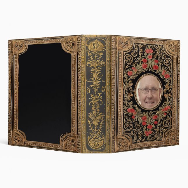 Personalized Old Book 3-Ring Binder (Background)