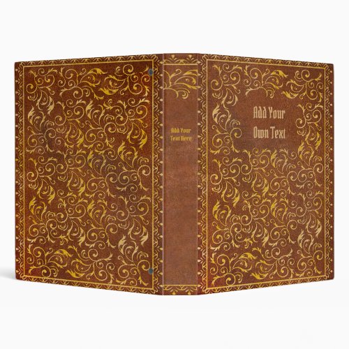 Personalized Old Book 3_Ring Binder