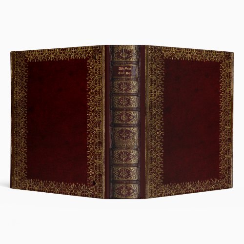 Personalized Old Book 3_Ring Binder