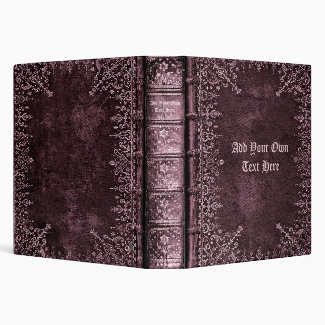 Personalized Old Book 3-Ring Binder (Background)