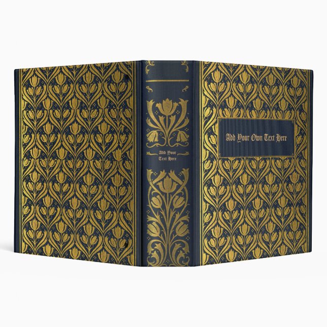 Personalized Old Book 3-Ring Binder (Background)