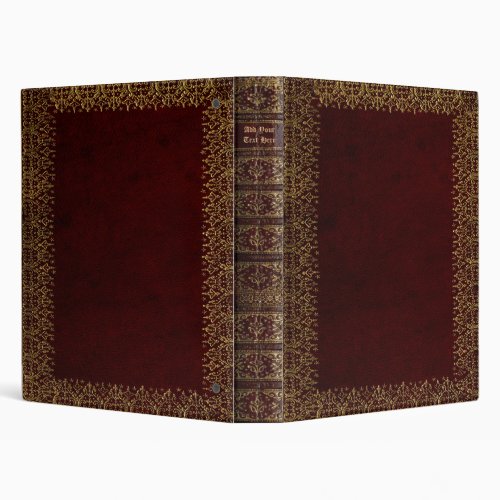 Personalized Old Book 3_Ring Binder