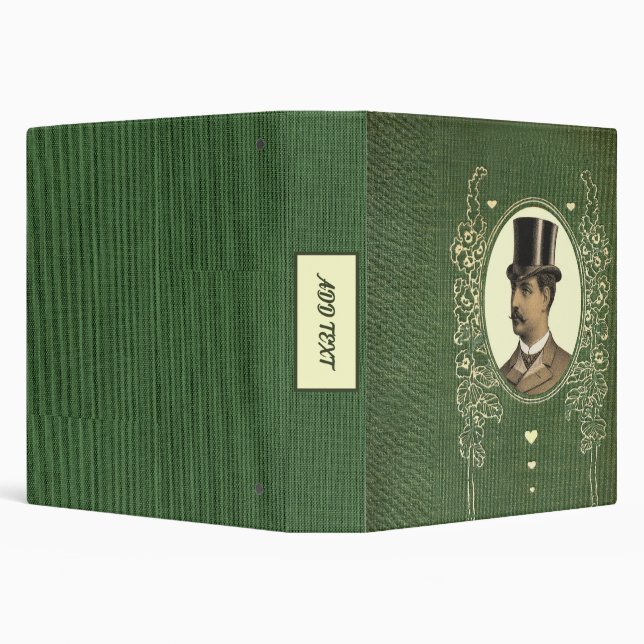 Personalized Old Book 3-Ring Binder (Background)