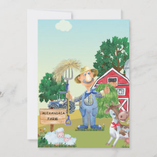 Personalized Old MacDonald's Birthday Invitation