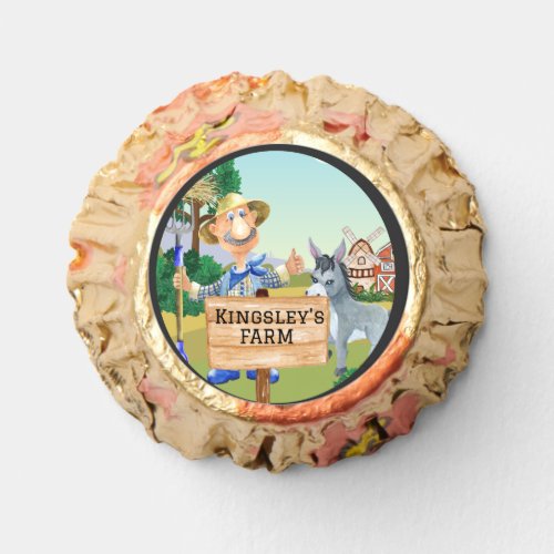 Personalized Old MacDonalds Farm Blue Tractor Reeses Peanut Butter Cups
