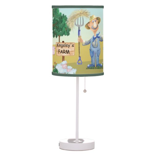 Personalized Old MacDonalds Farm Table Lamp