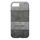 Personalized Old Metal Look Tough iPhone 7 Case