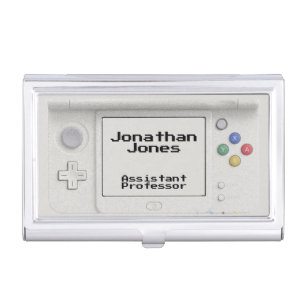 Personalized Old School Handheld Electronic Game Business Card Case