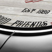 Personalized Old West Saloon Crossed Six Shooters LED Sign (Edge)