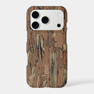 Personalized Old Wood Country Chic iPhone 17 Pro Case