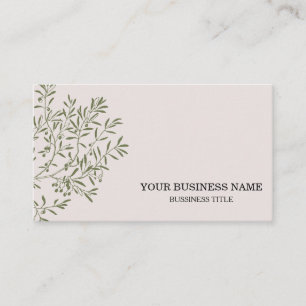 Personalized Olive Branch Catering Chef Business Card