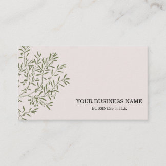 Personalized Olive Branch Catering Chef Business Card