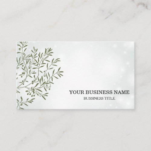 Personalized Olive Branch Catering Chef Business Card