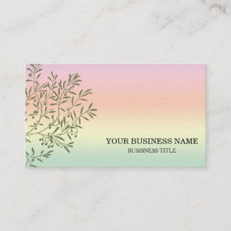 Personalized Olive Branch Catering Chef Business Card