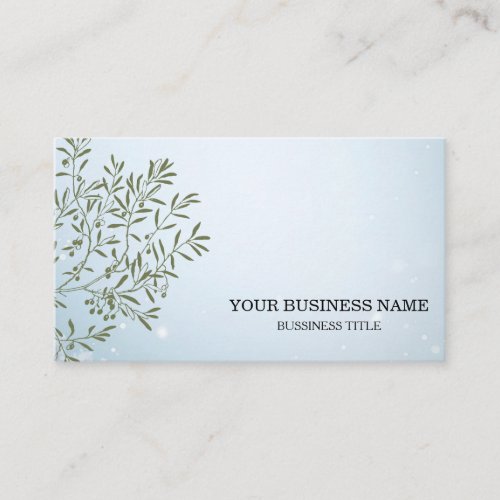 Personalized Olive Branch Catering Chef Business Card