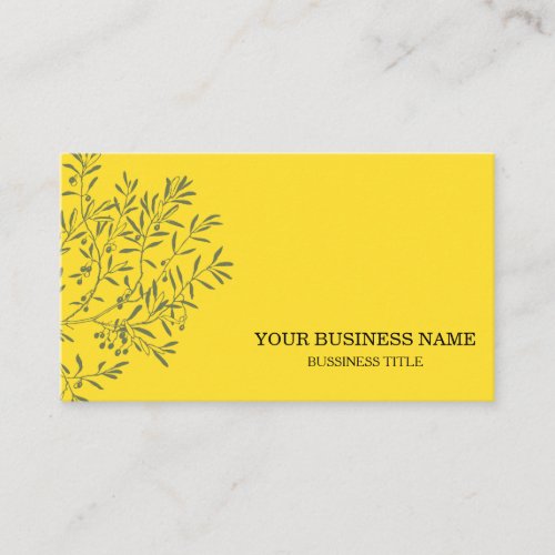 Personalized Olive Branch Catering Chef Business Card