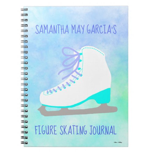 Personalized Ombre Figure Skating Practice Journal