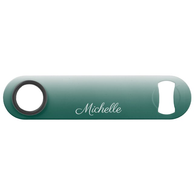 Personalized ombre gradient green bar key (Front (Horizontal))