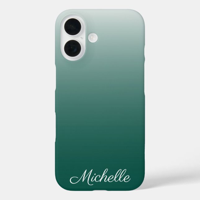 Personalized ombre gradient green Case-Mate iPhone case (Back)
