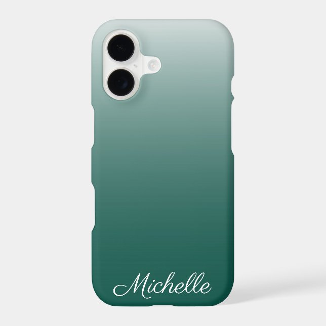 Personalized ombre gradient green Case-Mate iPhone case (Back)