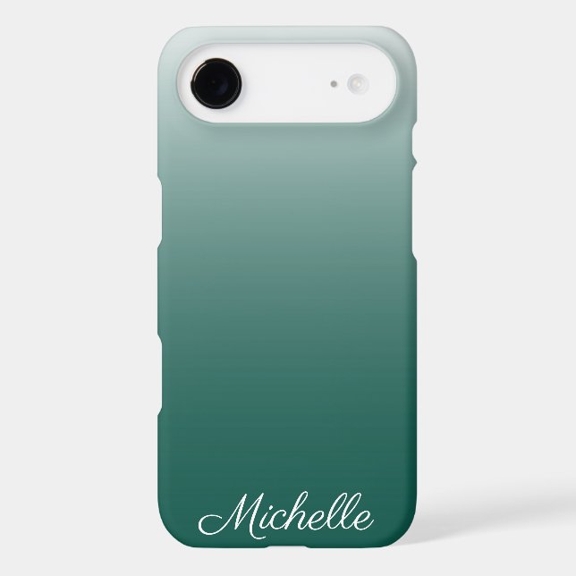 Personalized ombre gradient green Case-Mate iPhone case (Back)